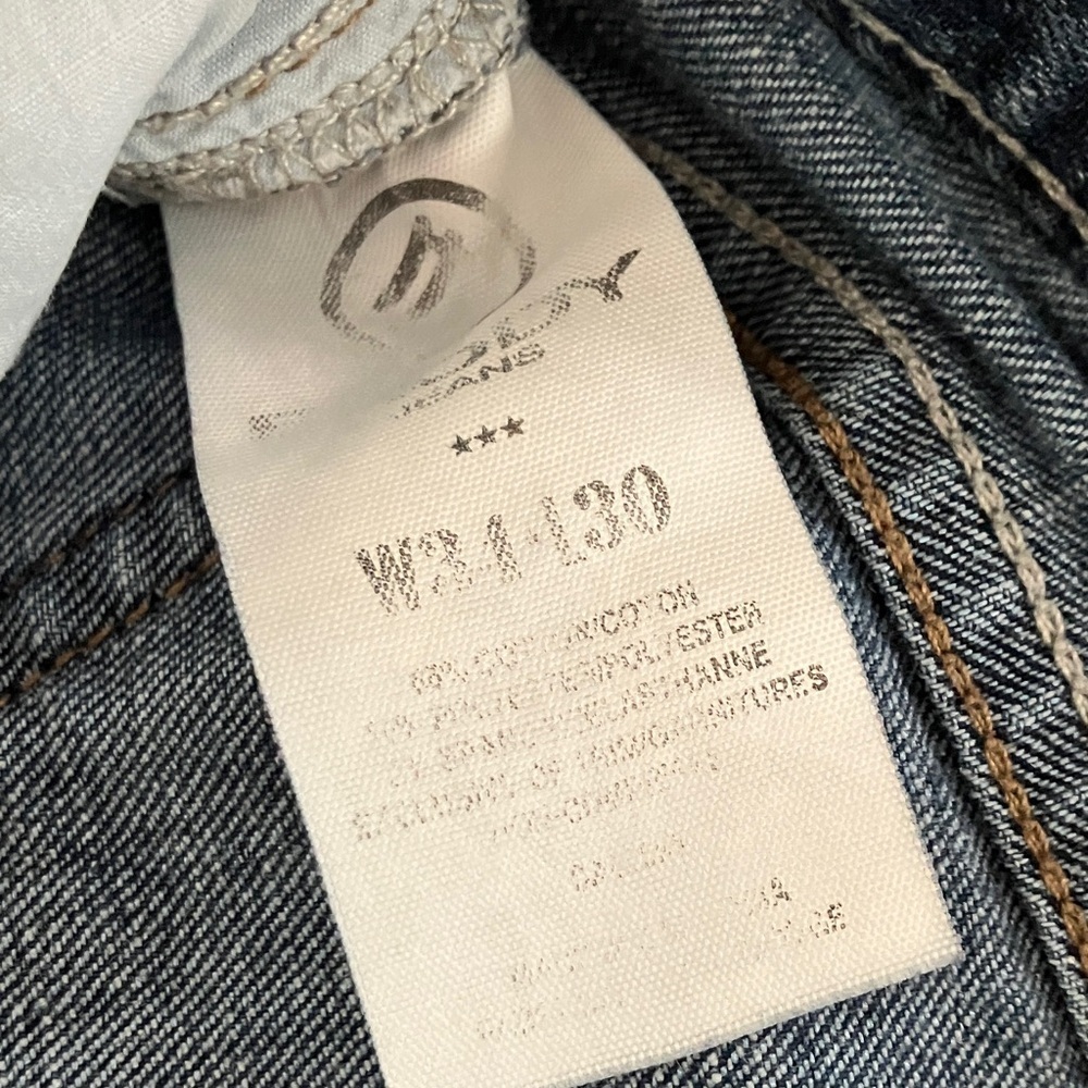 Brody Mens size W34L28.5 blue faded Jeans - Picture 5 of 15